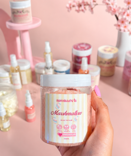 Marshmallow body scrub